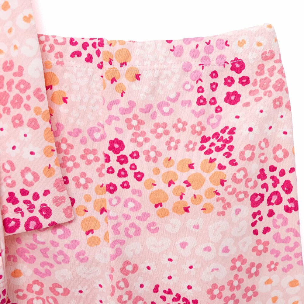 Gömlek Yaka  Mini Çiçek Desen Kız Bebek Pijama Takımı