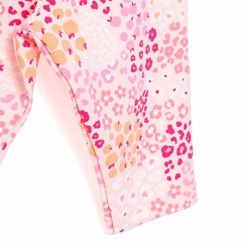 Gömlek Yaka  Mini Çiçek Desen Kız Bebek Pijama Takımı