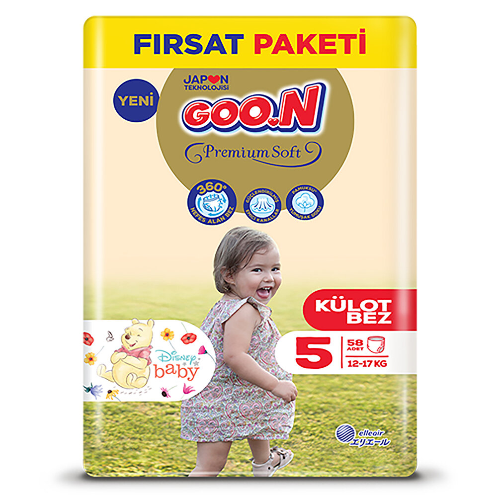 Külot Bez Premium Soft 5 Beden 58 Adet 12-17 kg