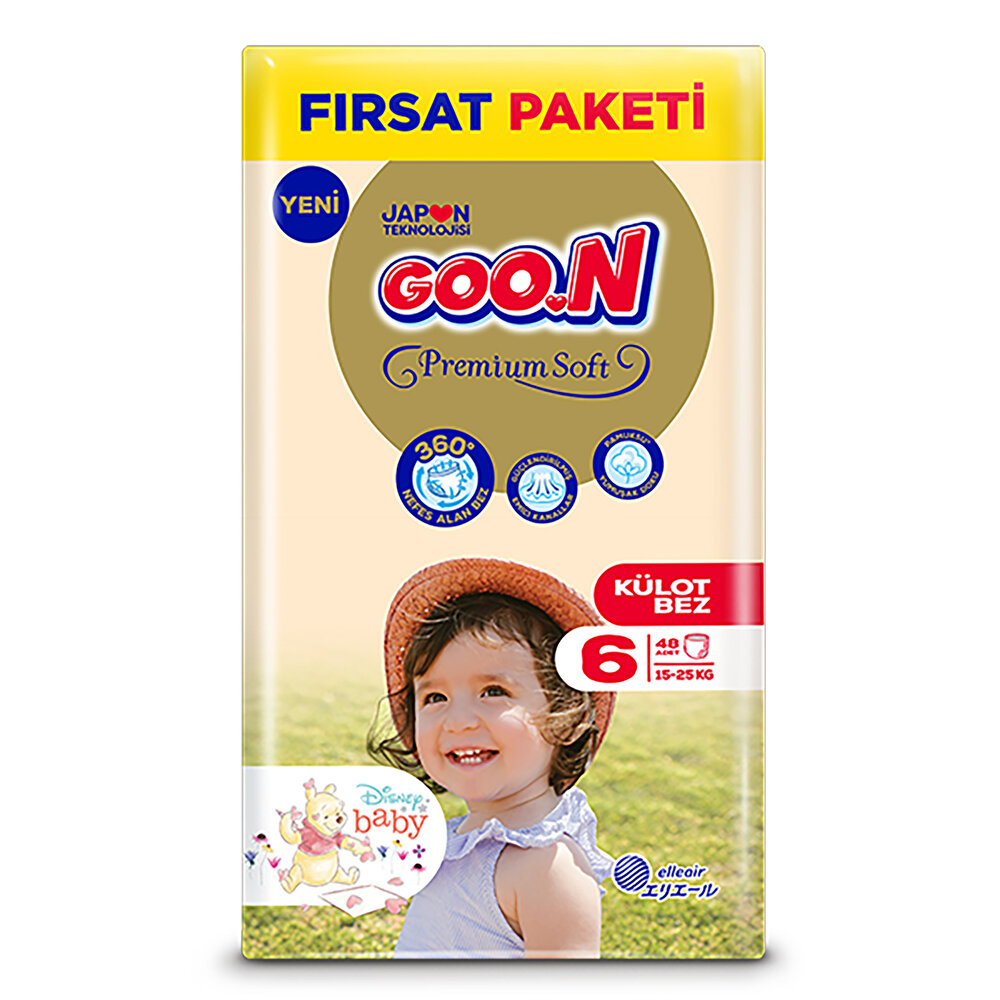Külot Bez Premium Soft 6 Beden 48 Adet 15-25 kg