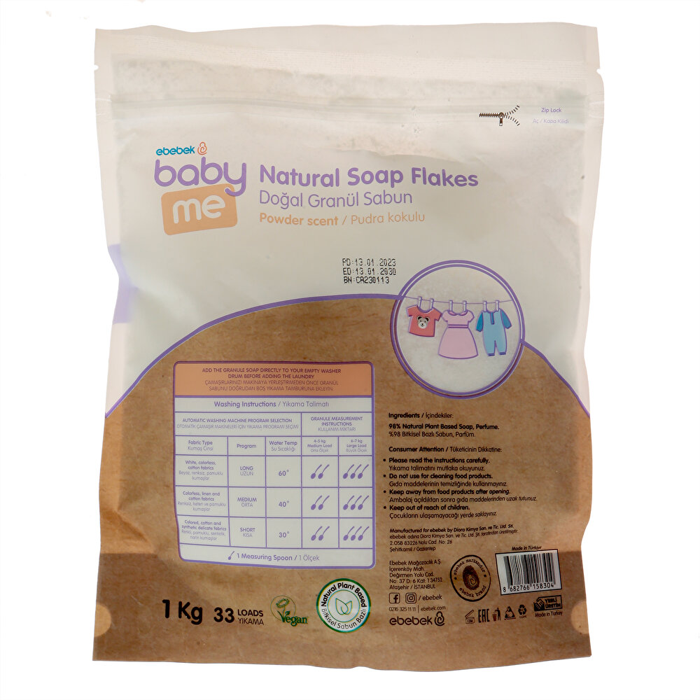Granül Sabun Pudra Kokulu 1000 gr