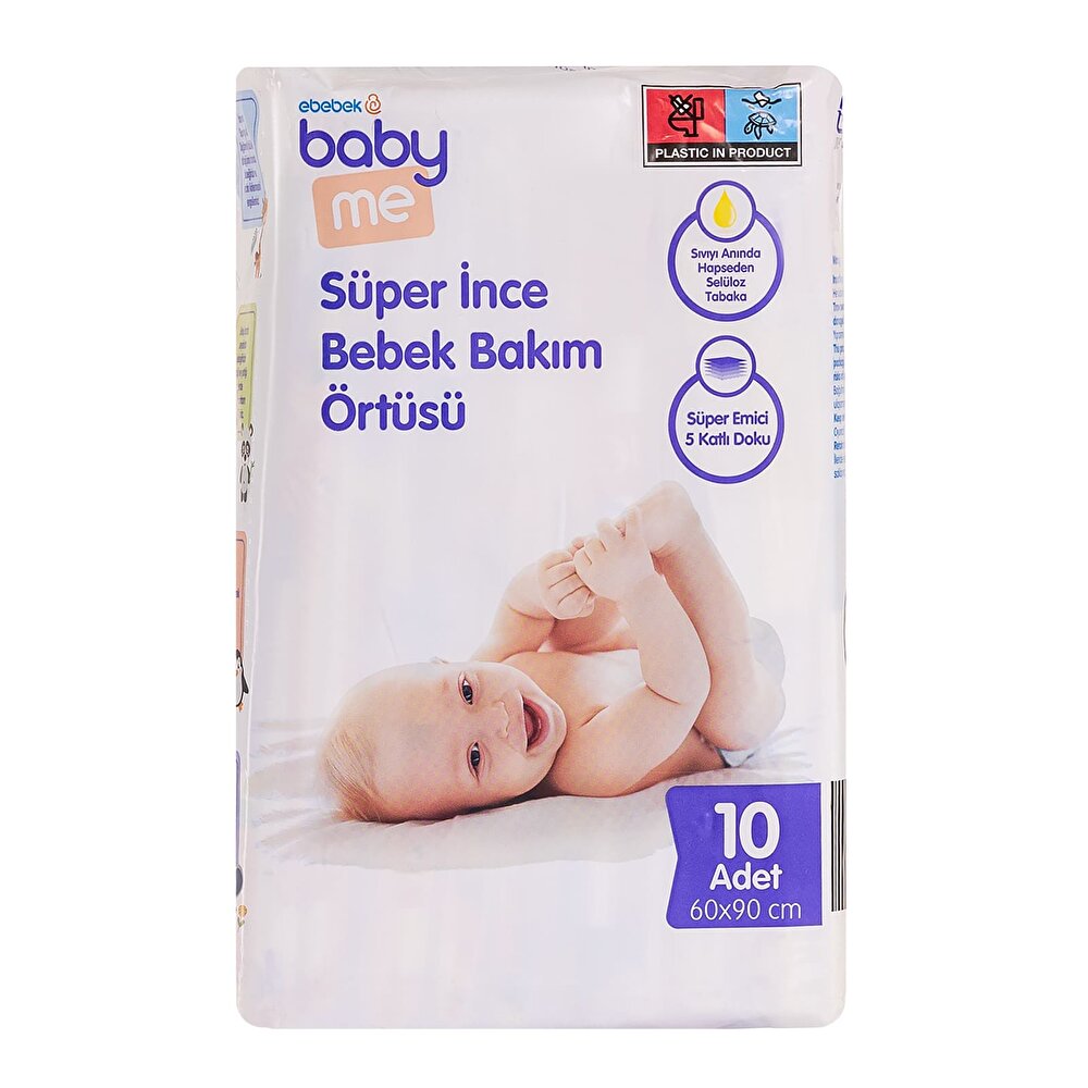 Süper İnce Alt Değiştirme Örtüsü 60x90 cm 10 adet