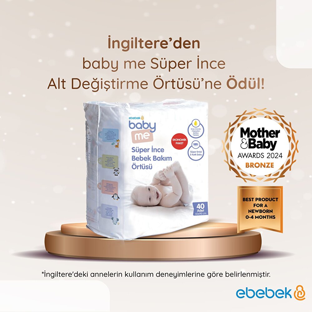 Süper İnce Alt Değiştirme Örtüsü 60x90 cm 40 Adet