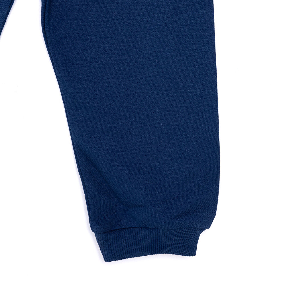 Erkek Bebek Eşofman Alt Şardonlu Kumaş Ribana Paça Gri