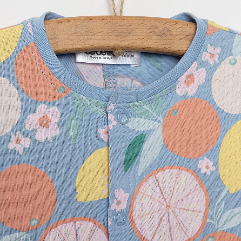 Yenidoğan Aloha Fırfırlı Kısa Tulum Kız Bebek