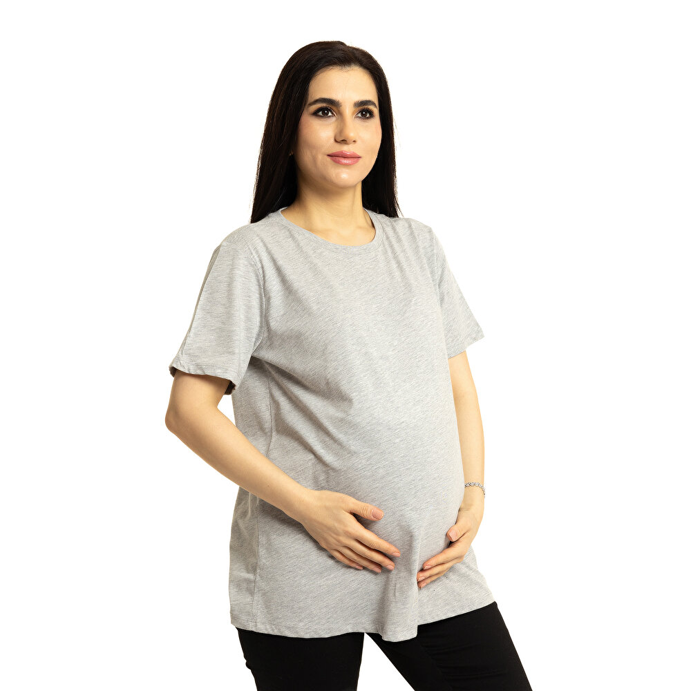 Hamile Basic Kısa Kol Tshirt Anne Giyim
