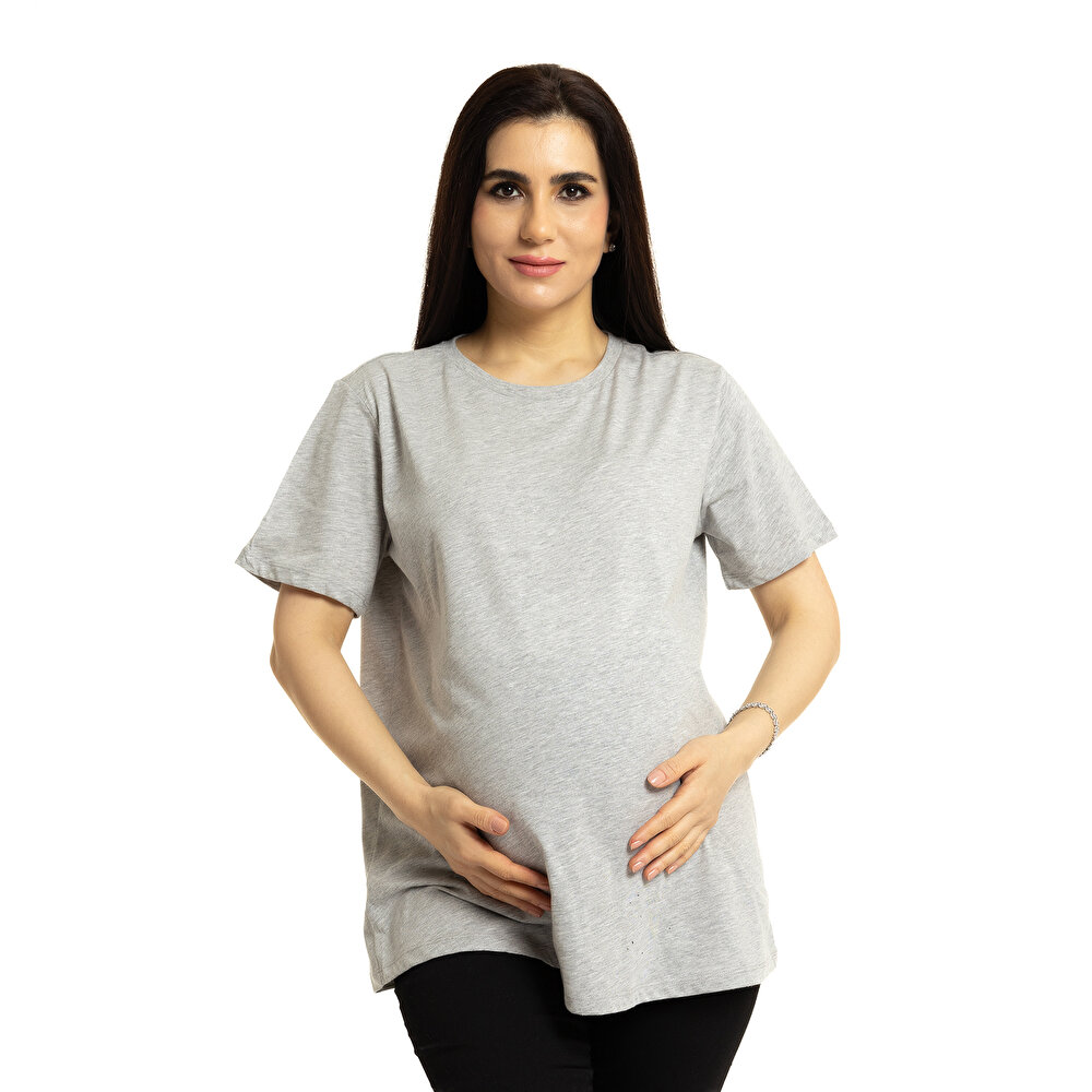 Hamile Basic Kısa Kol Tshirt Anne Giyim