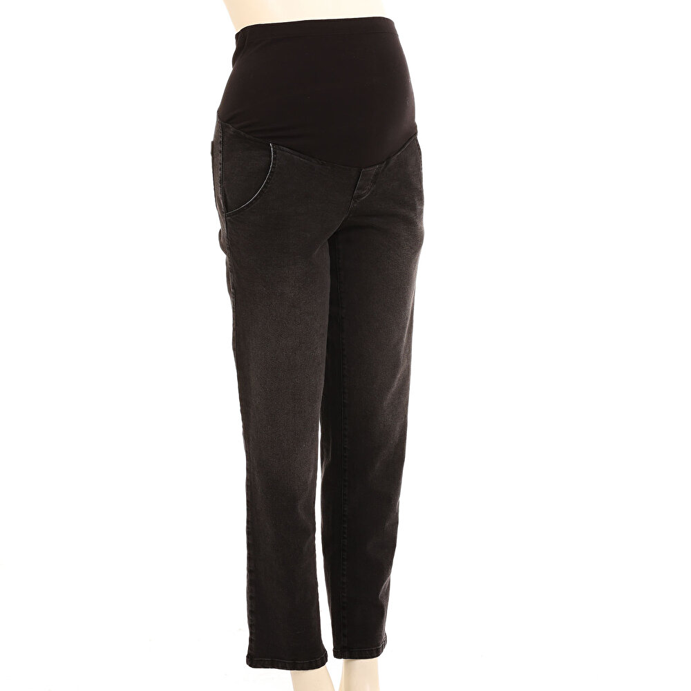 Hamile Denim Pantolon Düz Paça