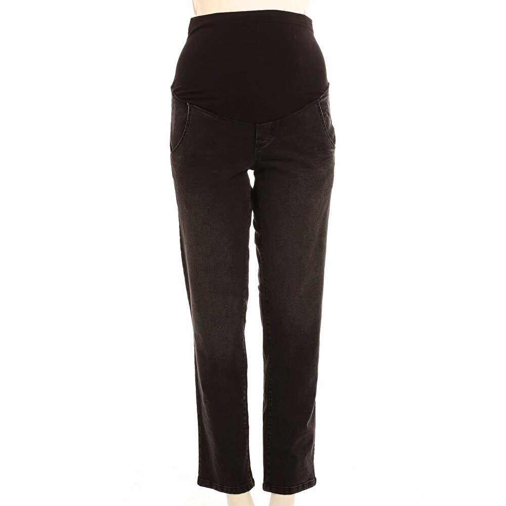 Hamile Denim Pantolon Düz Paça