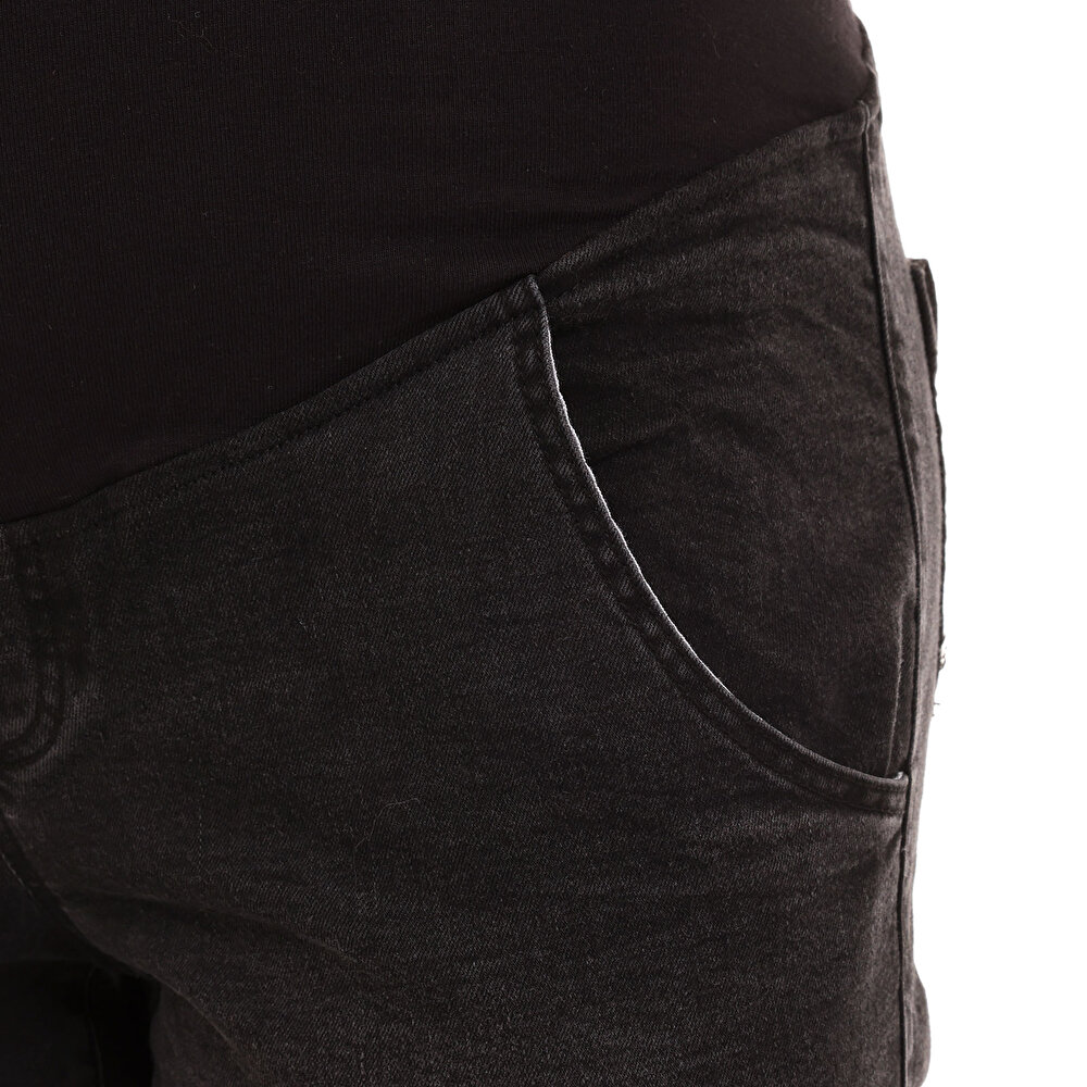 Hamile Denim Pantolon Düz Paça
