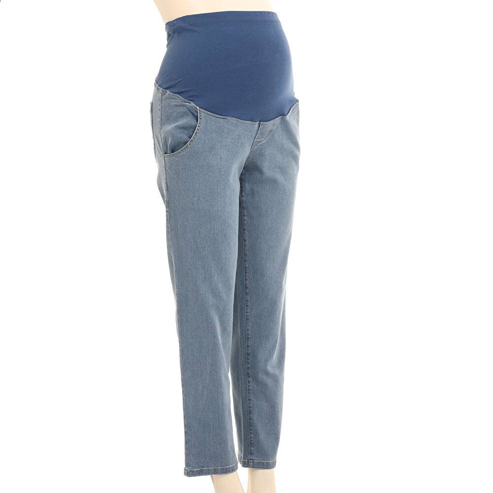 Hamile Denim Pantolon Düz Paça