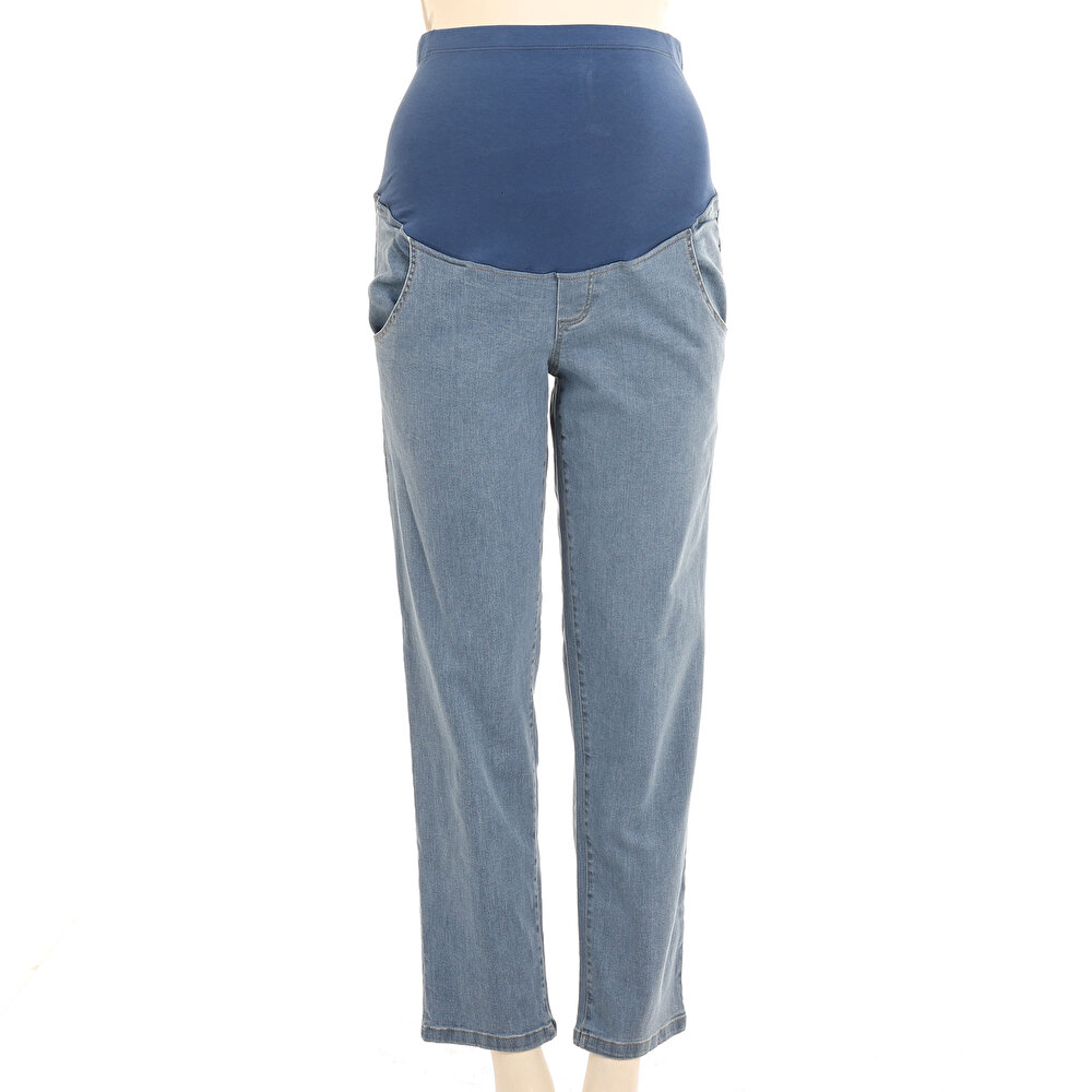 Hamile Denim Pantolon Düz Paça