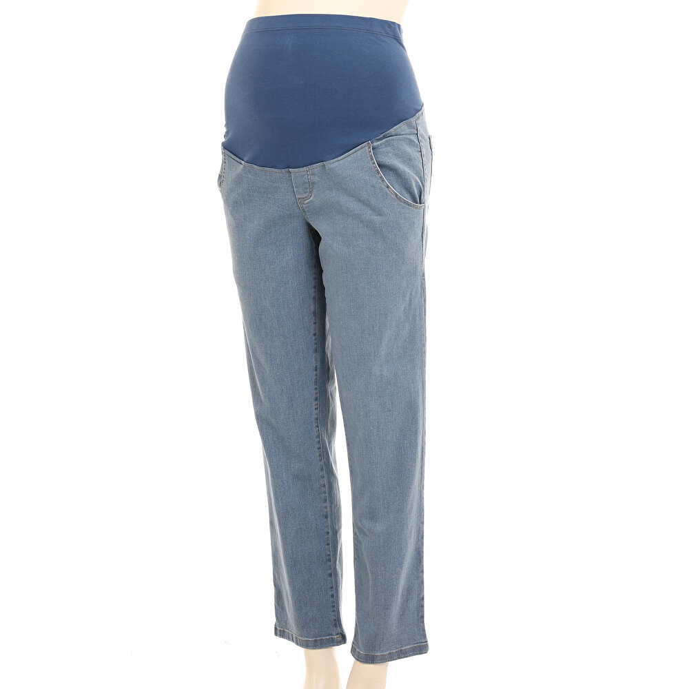 Hamile Denim Pantolon Düz Paça