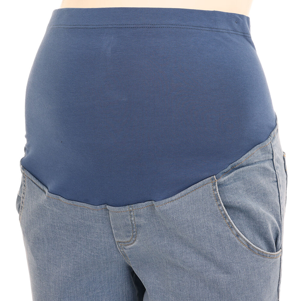 Hamile Denim Pantolon Düz Paça