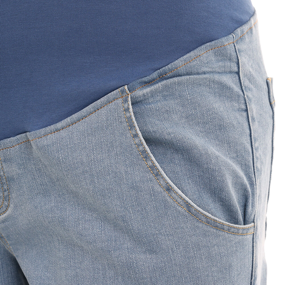 Hamile Denim Pantolon Düz Paça