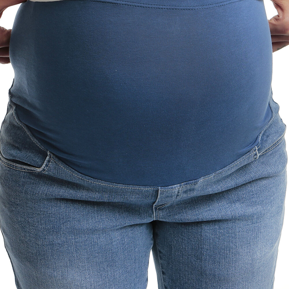 Hamile Denim Pantolon Geniş Paça