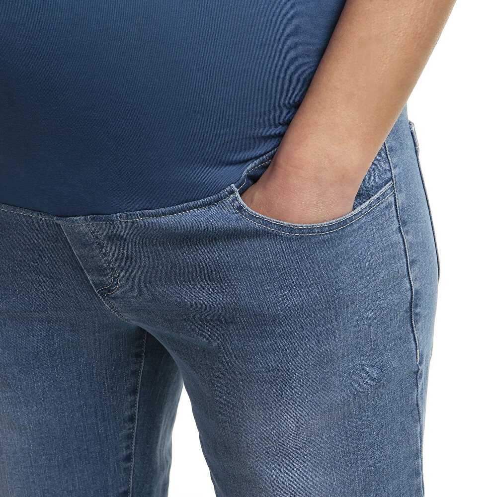 Hamile Denim Pantolon Geniş Paça