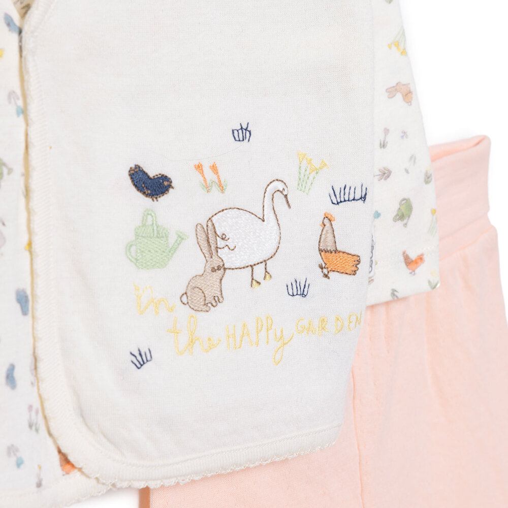 Happy Garden Kız Zıbın Şapka Patikli Alt Kız Bebek