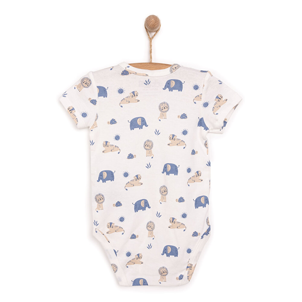 Hayvan Desenli Kısa Kol Body