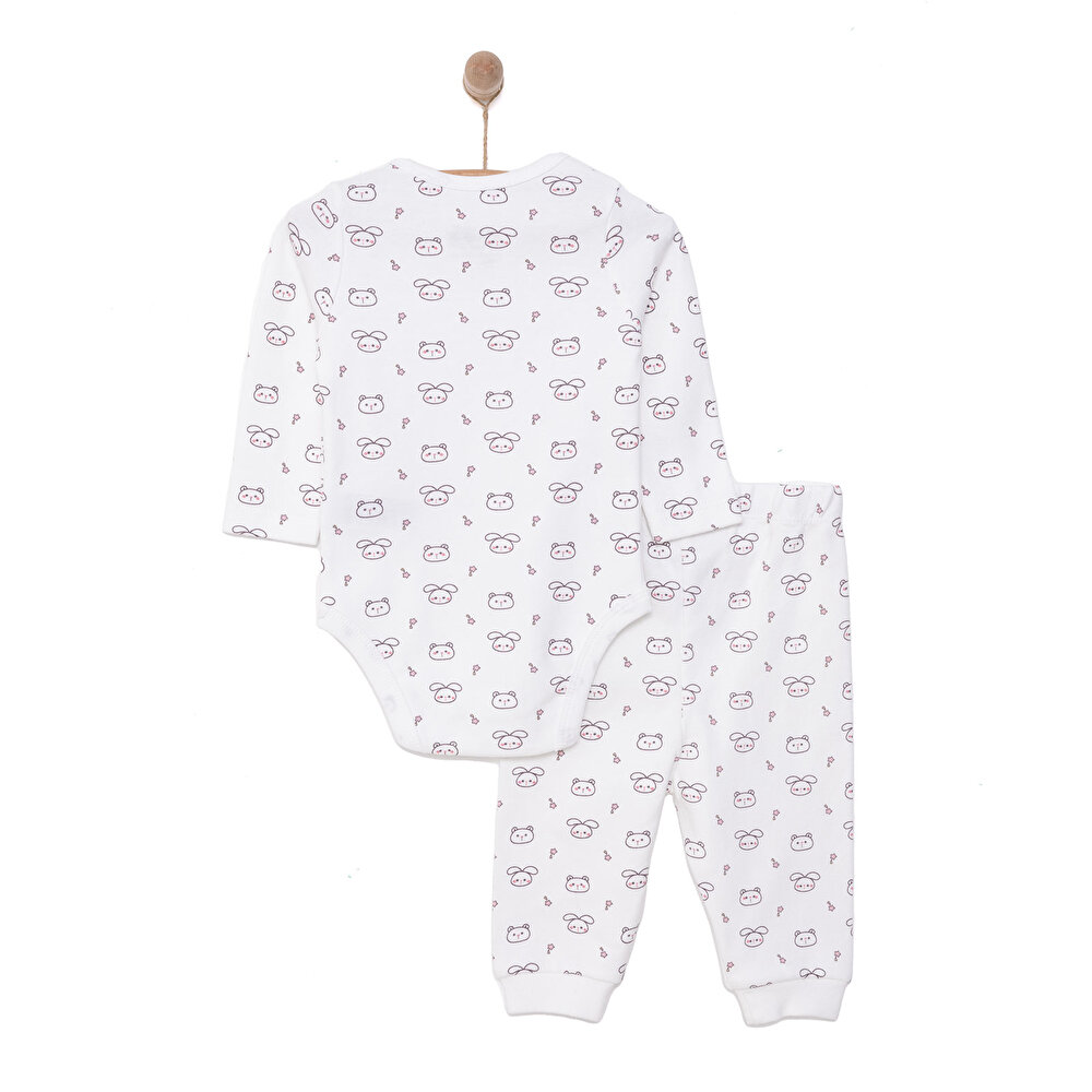 Hayvanlar  Baskılı Yenidoğan Erkek Body-Patiksiz Alt Kız Bebek