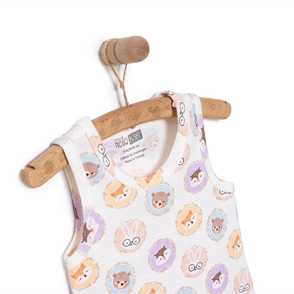 Hayvanlar Desenli Atlet Body