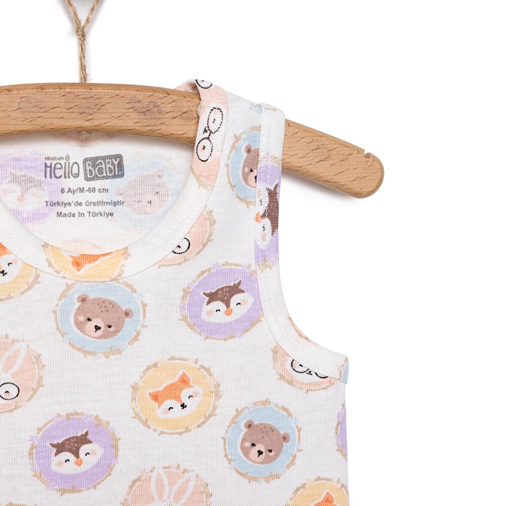 Hayvanlar Desenli Atlet Body