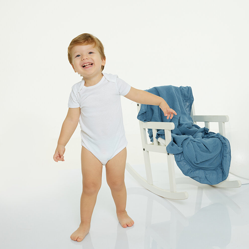 Beyaz Kısa Kol Body