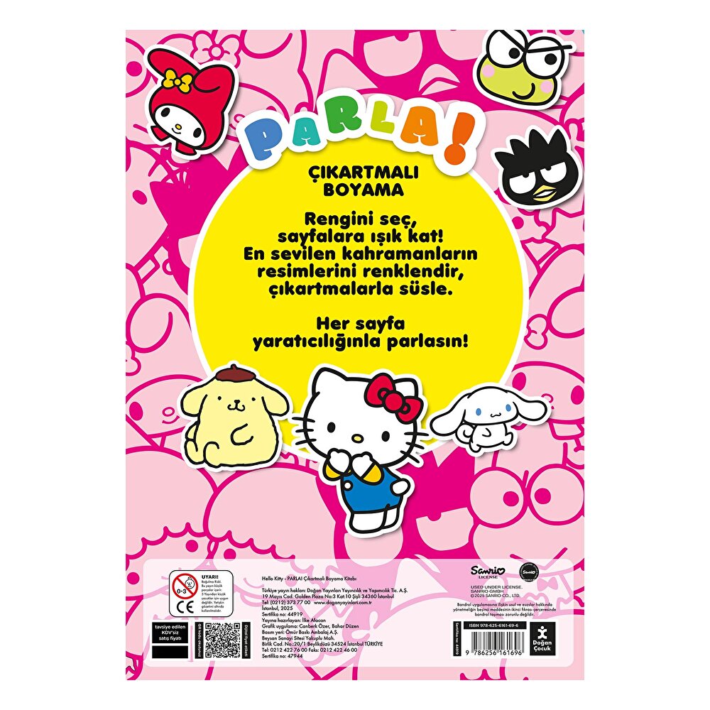 Hello Kitty Parla Çıkartmalı Boyama Kitabı