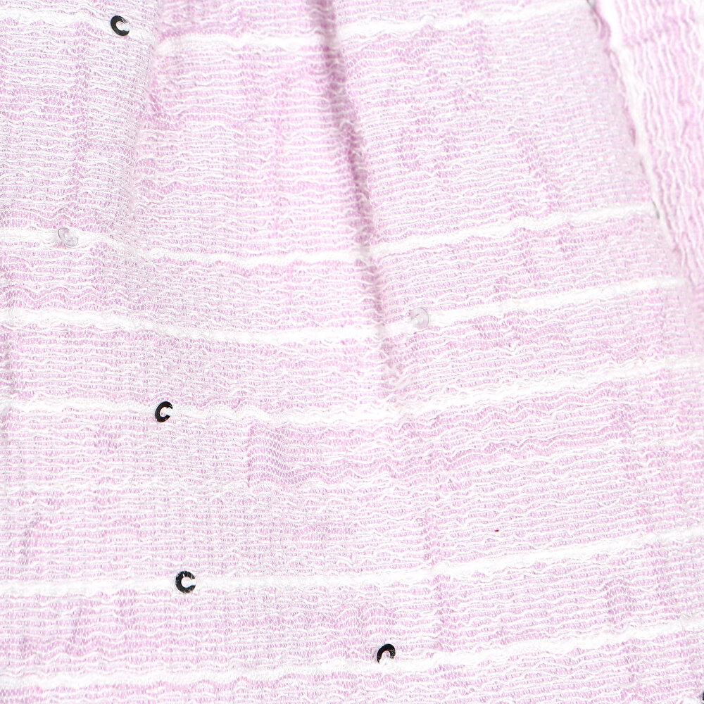 Kız Bebek Elbise Çıtçıtlı Hello Summer Bisiklet Yaka Kısa Kol Lila