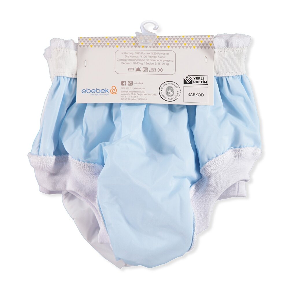 2'li Alıştırma Külodu Mavi Beyaz