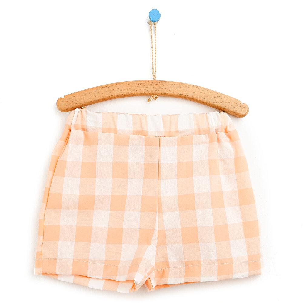 Basic Kız Bebek Ekose Şort