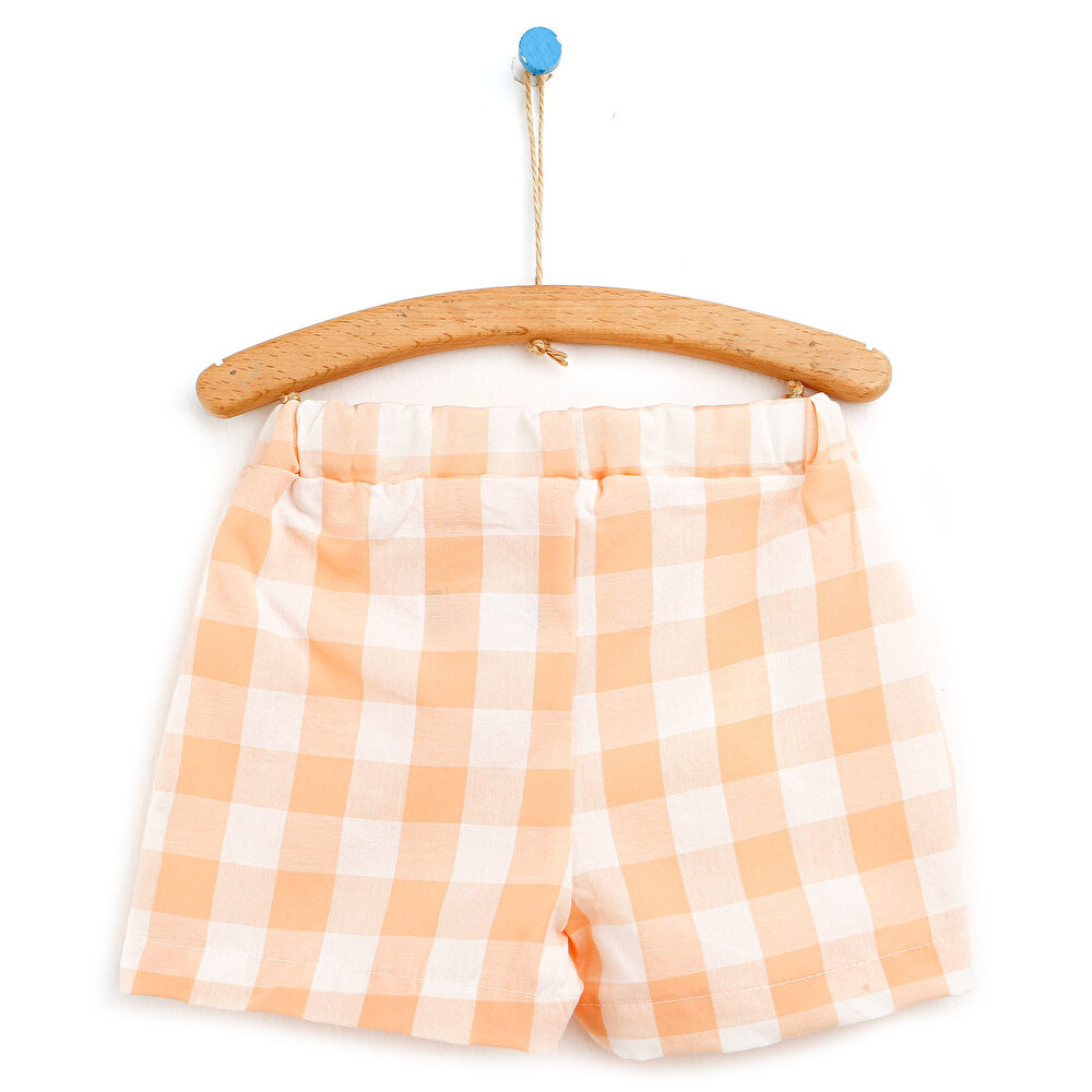 Basic Kız Bebek Ekose Şort