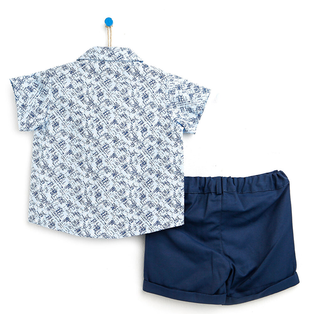 Basic Erkek Bebek Polo Yakalı Gömlek-Şort Takım Erkek Bebek