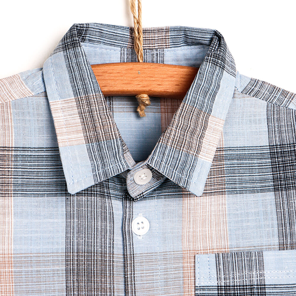 Basic Erkek Bebek Kareli Gömlek Erkek Bebek