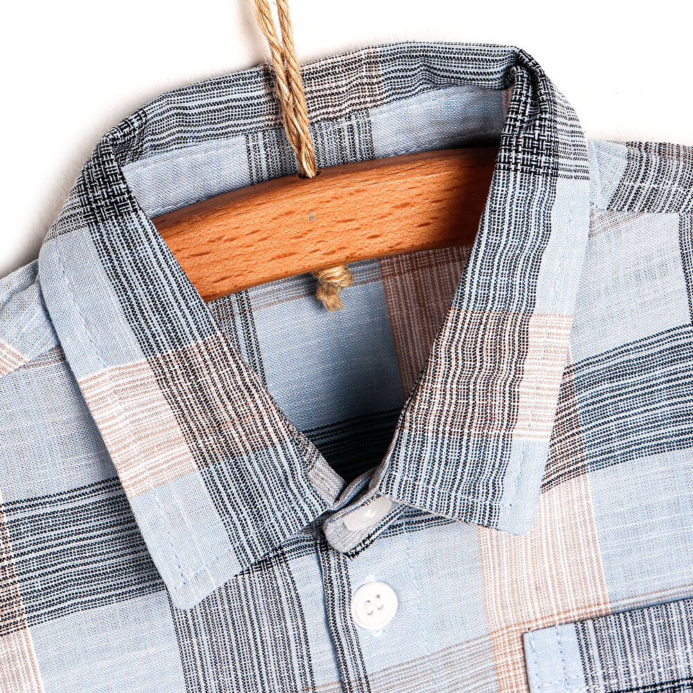 Basic Erkek Bebek Kareli Gömlek Erkek Bebek