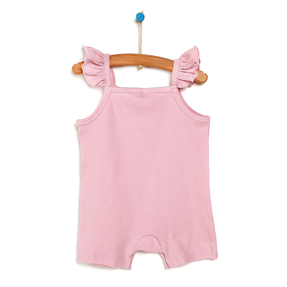 Basic Fırfır Askılı Kısa Tulum Kız Bebek