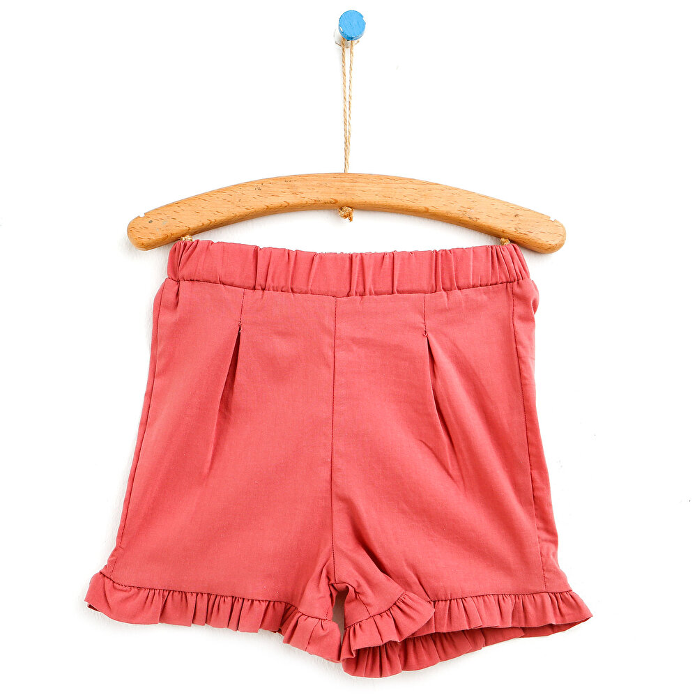 Basic Kız Bebek Fırfır Detaylı Şort