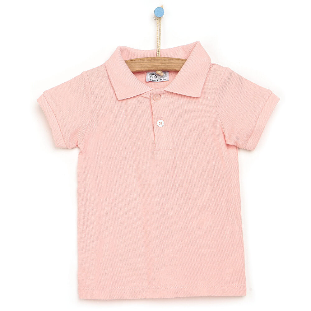 Basic Kız Bebek Polo Yaka Tshirt Kız Bebek