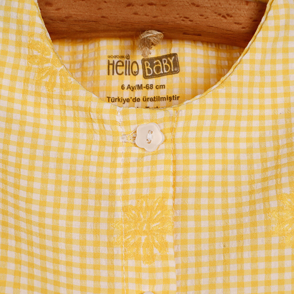 Basic Kız Bebek Sarı Fırfırlı Bluz-Tayt Takım Kız Bebek