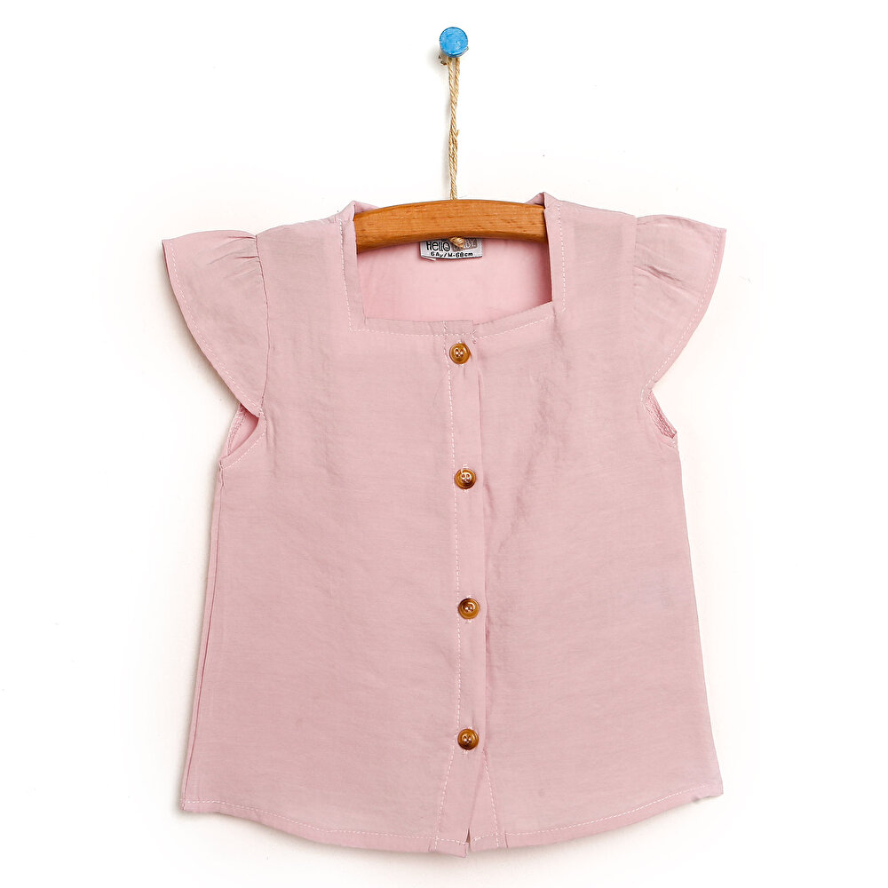 Basic Kız Bebek Modal Düğmeli Bluz Kız Bebek