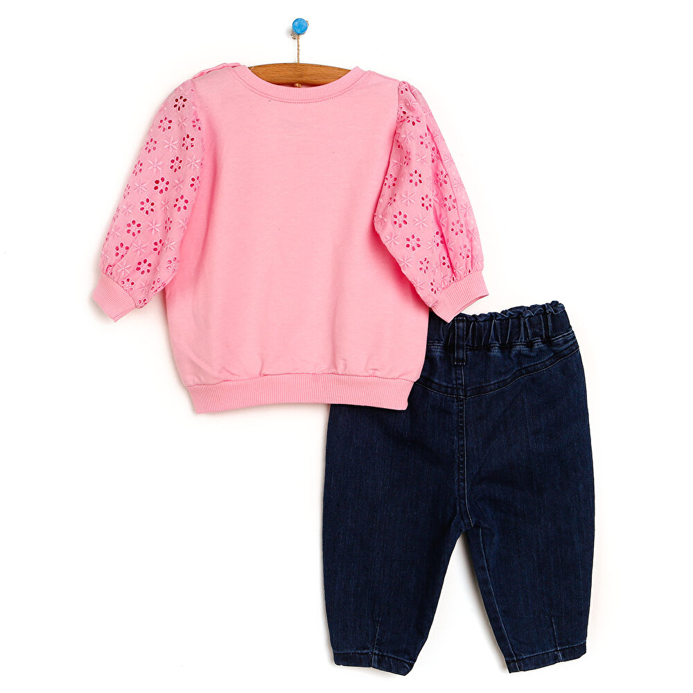 Flower Power Sweatshirt-Pantolon Kız Bebek