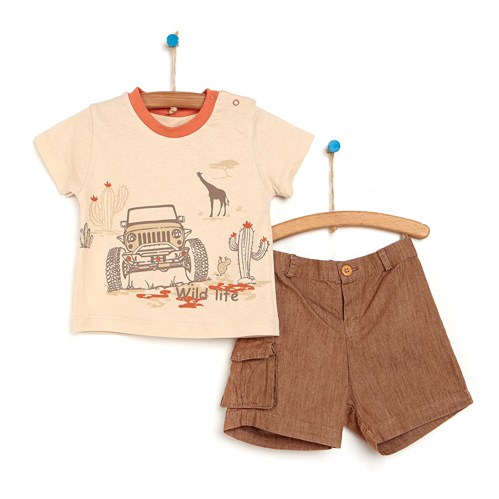 Safari Tshirt-Şort Erkek Bebek