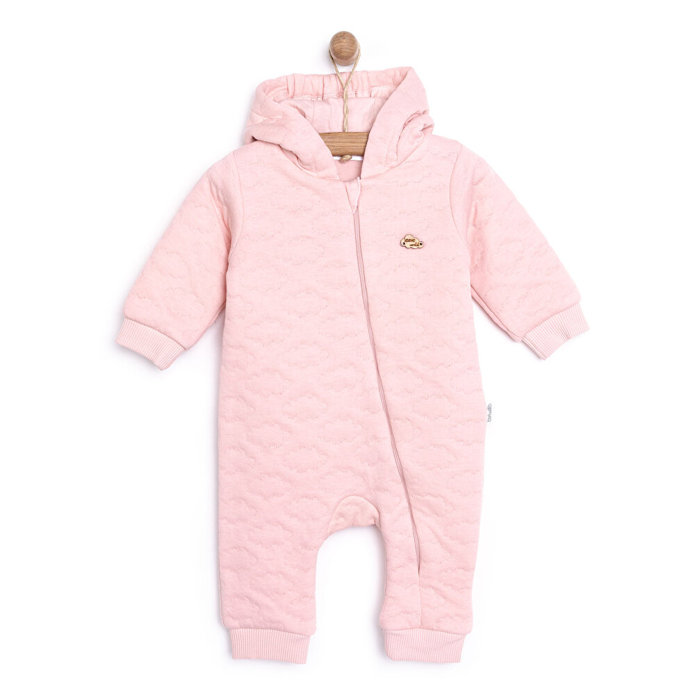 HelloBaby Yenidoğan Kapitone Kapüşonlu Tulum Kız Bebek