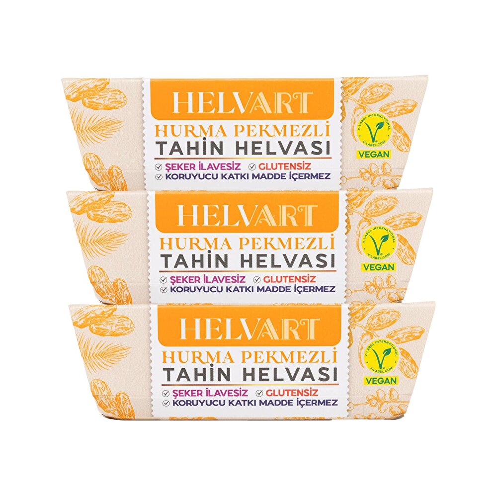 Helva Paketi 3'lü Hurma Pekmezli Helva 175x3