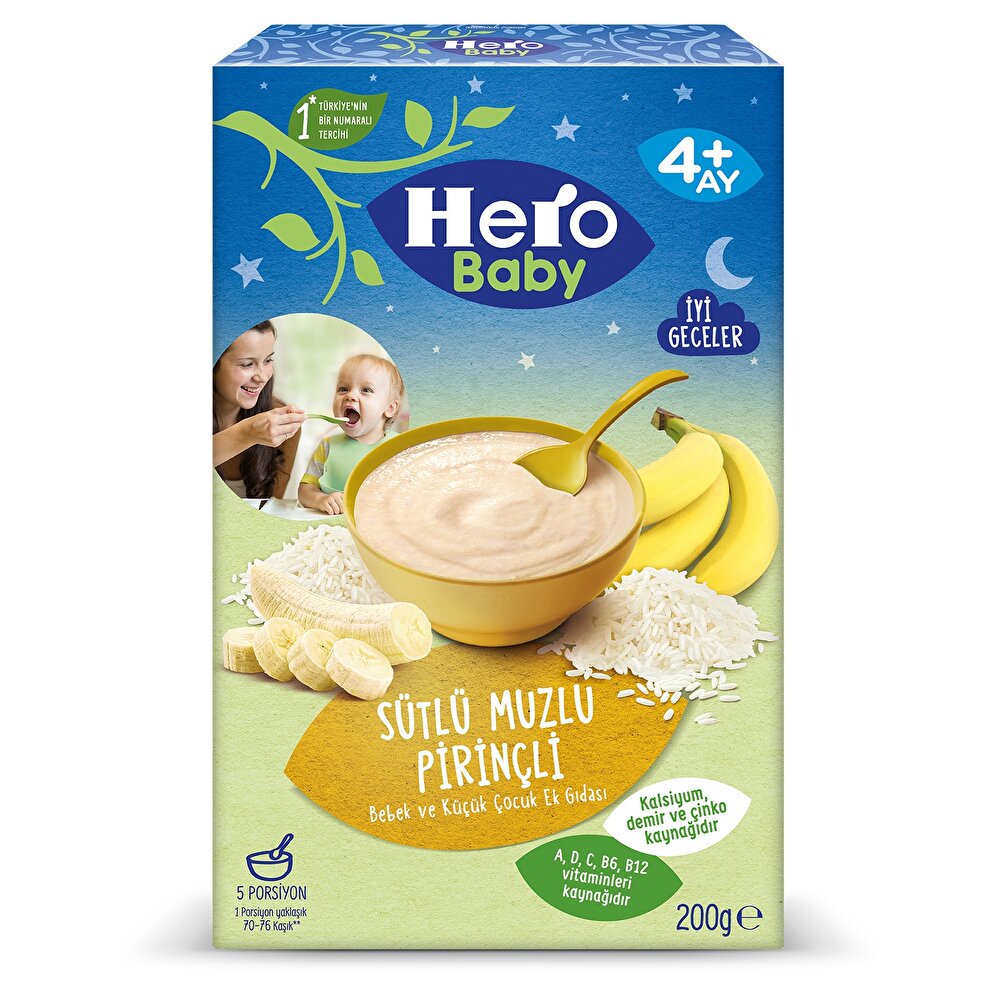 Gece Sütlü Muzlu Pirinçli Kaşık Maması 200 gr