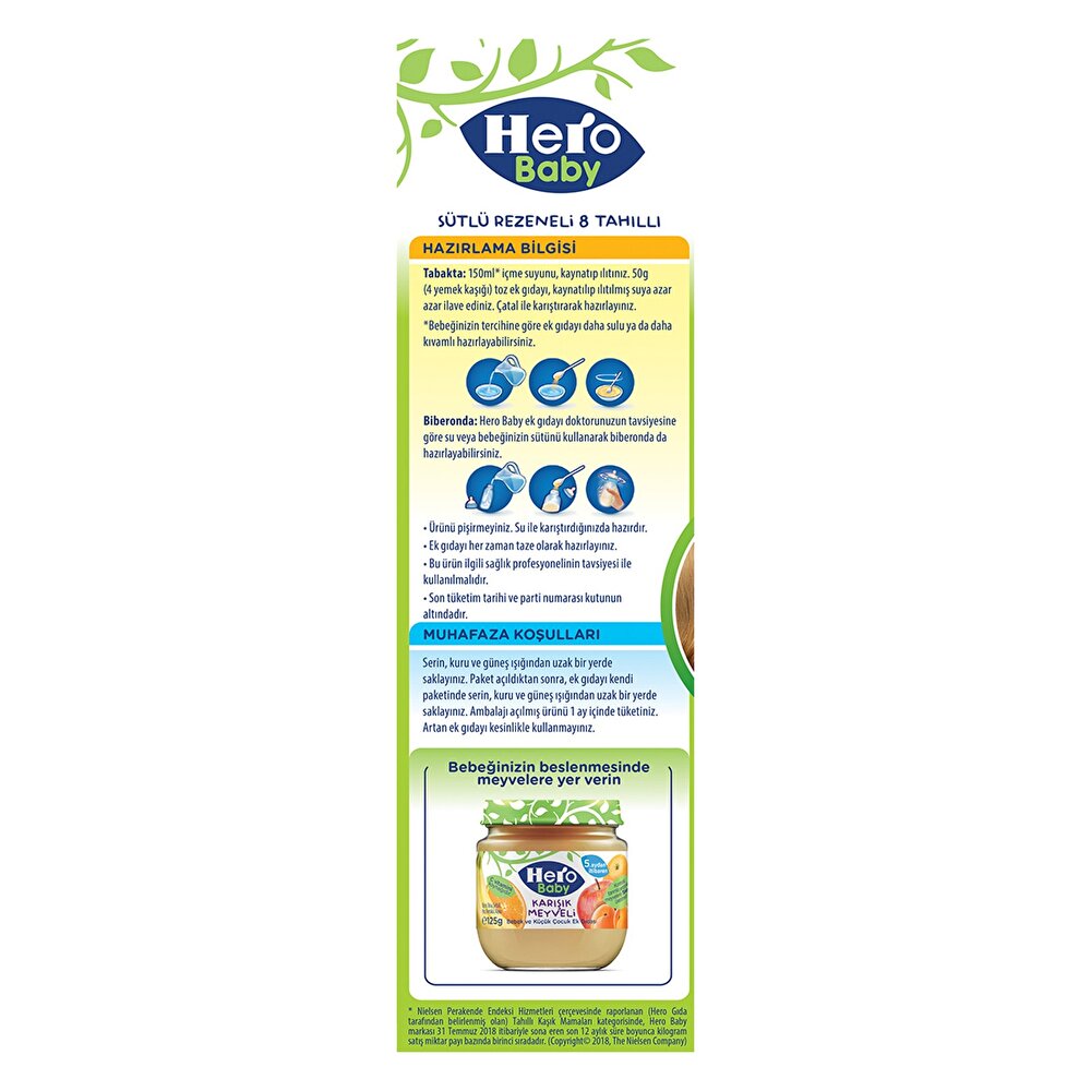 Gece Sütlü Rezeneli 8 Tahıllı Kaşık Maması 200 gr