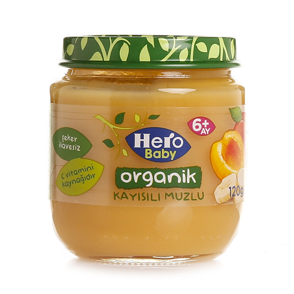 Organik Kayısılı Muzlu Kavanoz Mama 120 gr