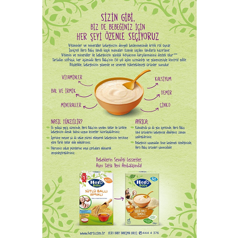 Sütlü Ballı İrmikli Kaşık Maması 200 gr