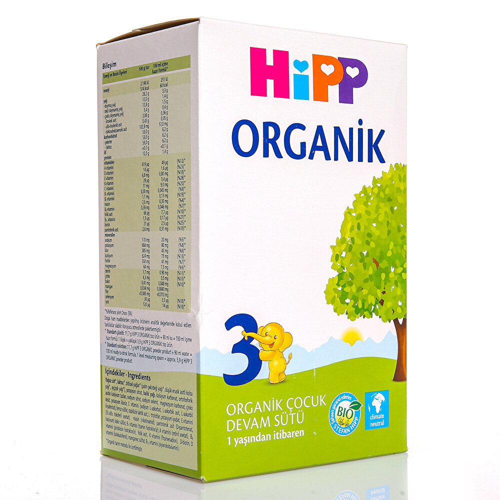3 Organik Çocuk Devam Sütü 600 gr 1+ Yaş