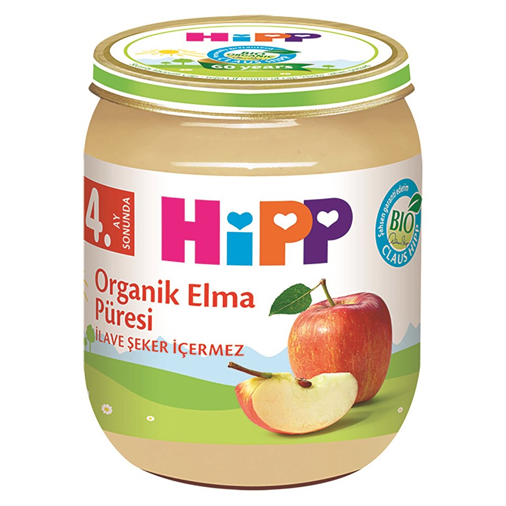 Organik Elmalı Kavanoz Mama 125 gr